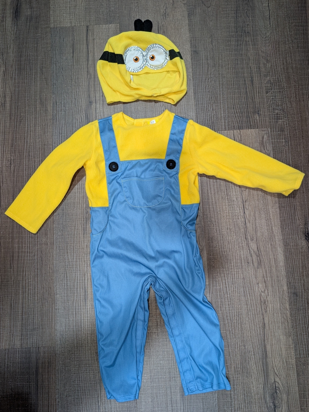 Kids Yellow and Blue Minion-Inspired Costume with Hat
